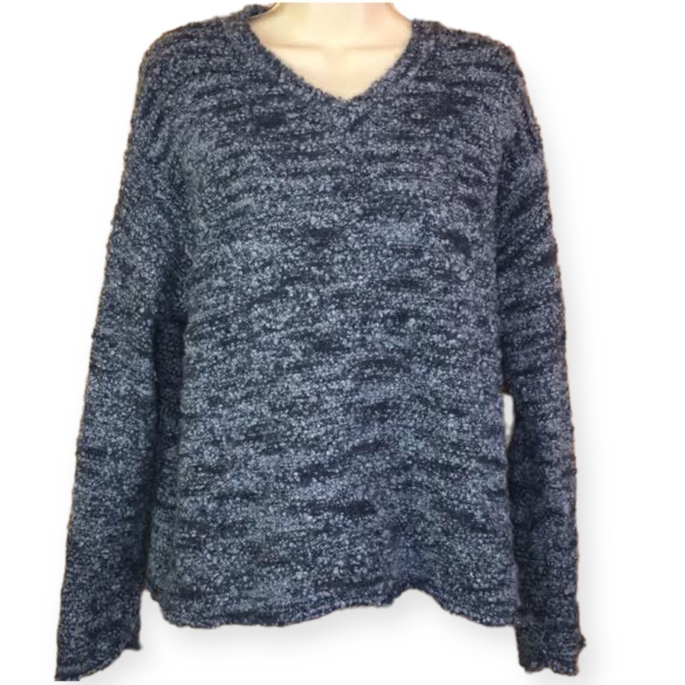Columbia | Blue Chunky Knit Marled Sweater L